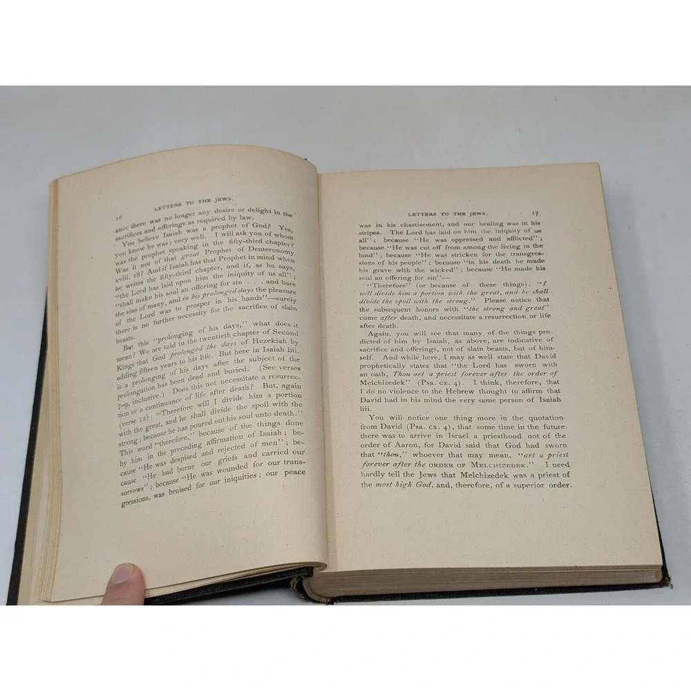 Letters To The Children‎ Of Abraham Jews By William Ruble 1896 Antique Book VTG
